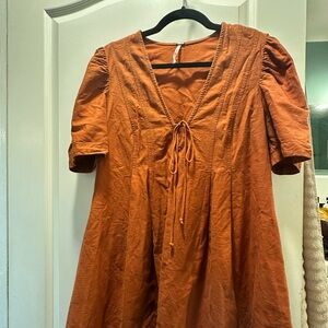 Free People Rust Midi Dress